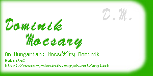 dominik mocsary business card